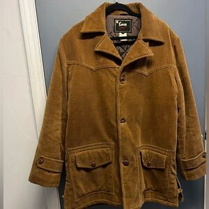 VTG ENVOY Brown Corduroy Field Jacket men's large 1970's